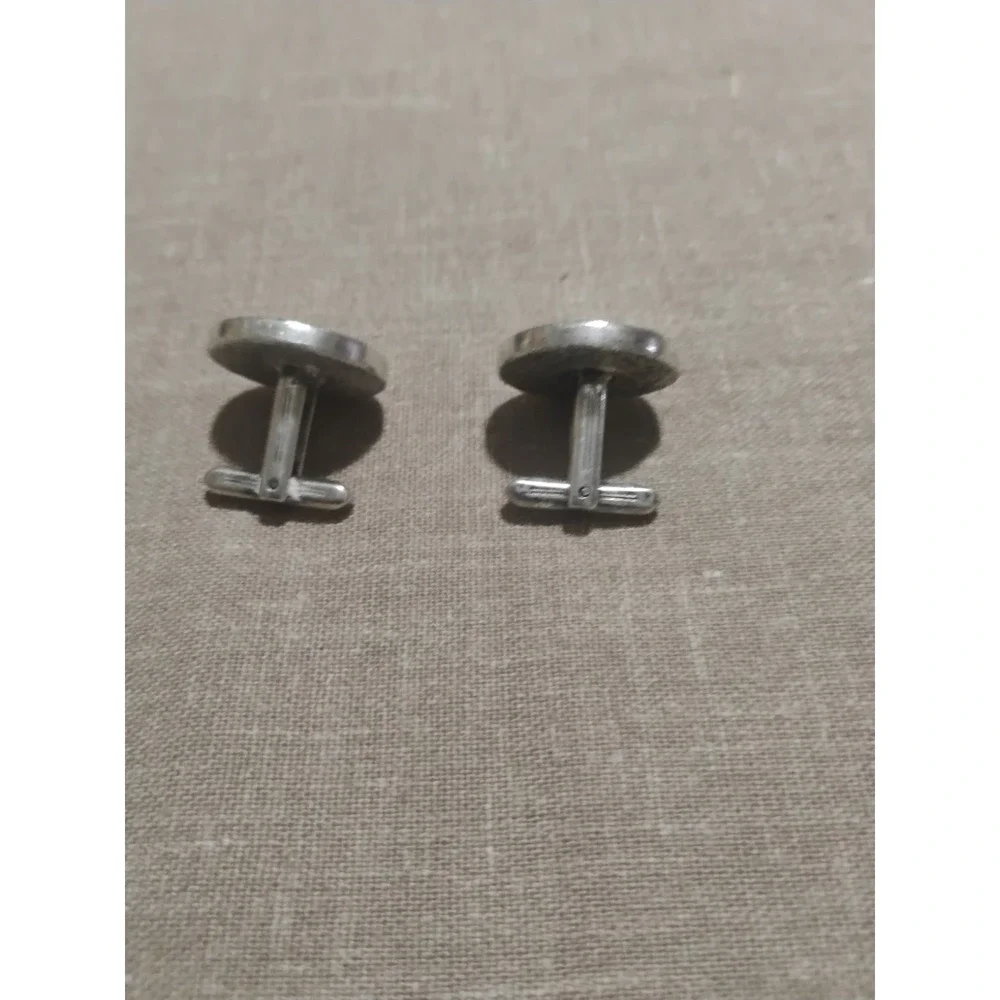 Vintage Hickok USA Griffin Cufflinks Silver Tone Heraldic Swivel Back Men's Pair